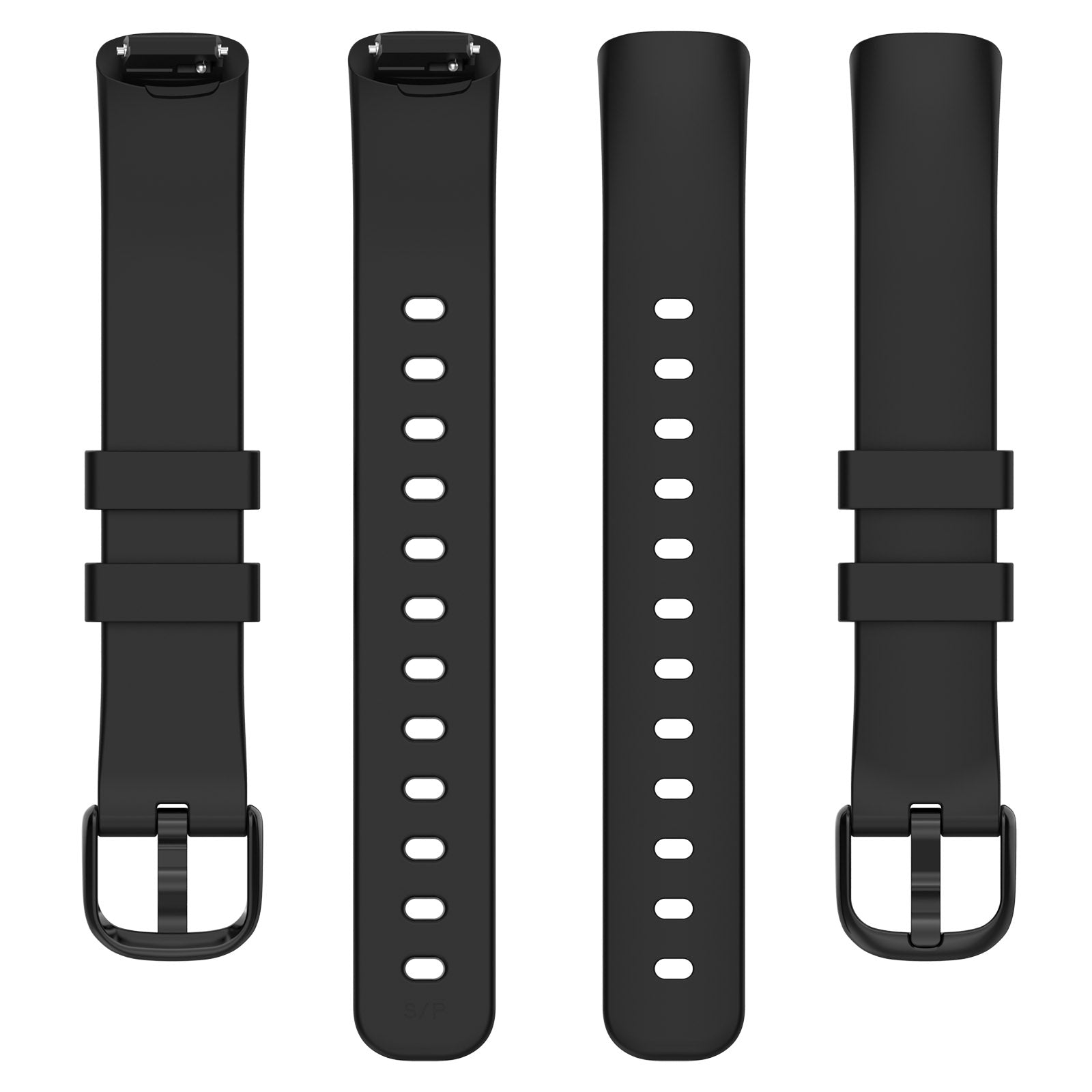 For Fitbit Inspire 3 Silicone Wristband Sports Watch Strap, Size: L - Black For Fitbit Inspire 3 Silicone Wristband Sports Watch Strap, Size: L - Black